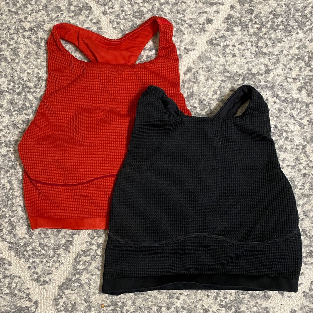 Aerie Red and Black Racerback Tops